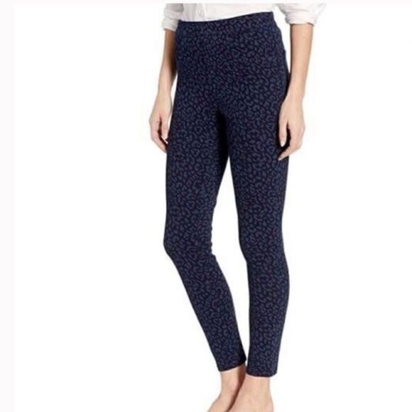 Spanx blue leopard pull on jeans - Picture 1 of 10